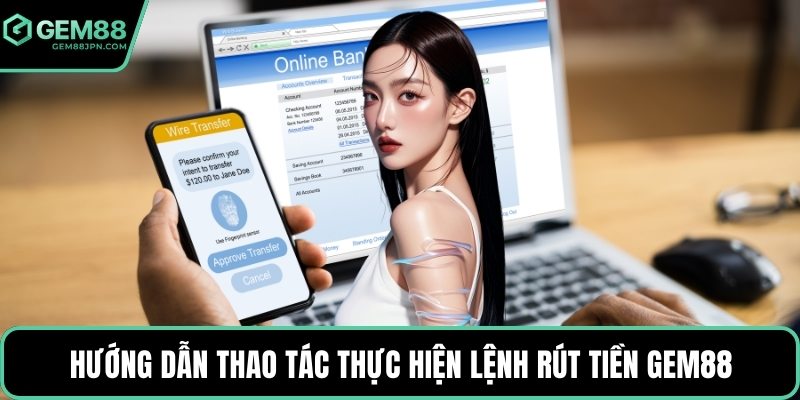 Hướng dẫn thao tác thực hiện lệnh rút tiền GEM88 