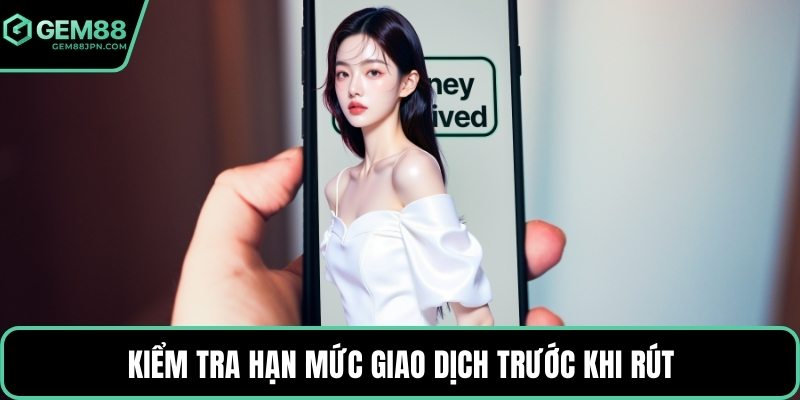 Kiểm tra hạn mức giao dịch trước khi rút